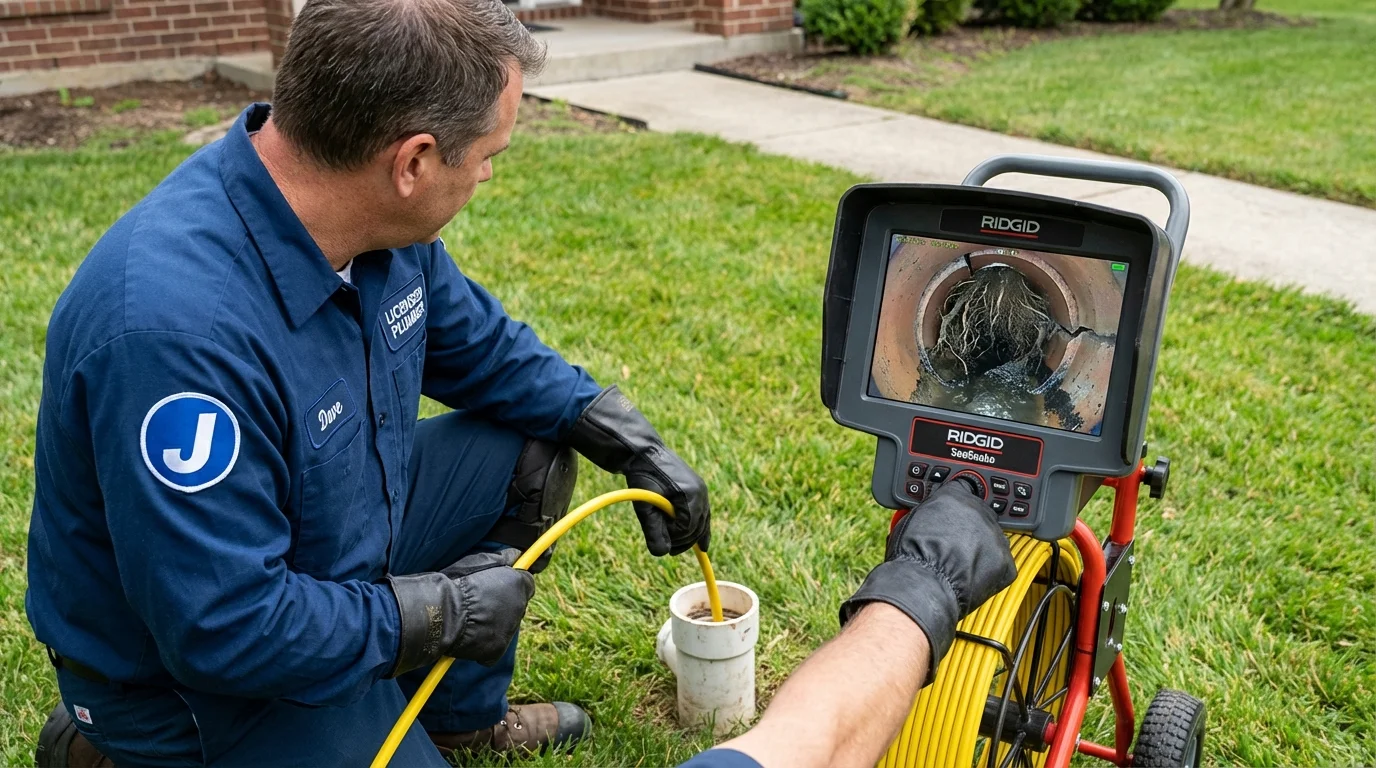 Sewer camera inspection being performed by Johns Plumbing LLC in Wills Point